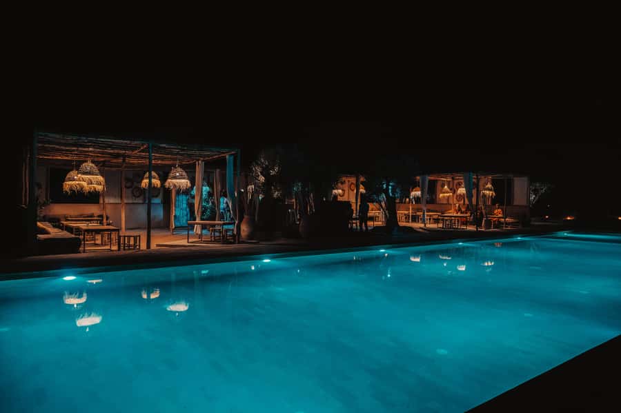 Marrakech: Agafay Desert Inara Camp Pool Day Pass w/ Dinner - Entering Agafay comfort mode: pool first, desert second
