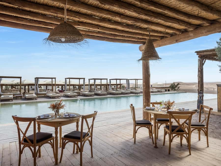 Marrakech: Agafay Desert Inara Camp Pool Day Pass with Lunch - Lunch in the olive shade: a 3-course meal that feels like value