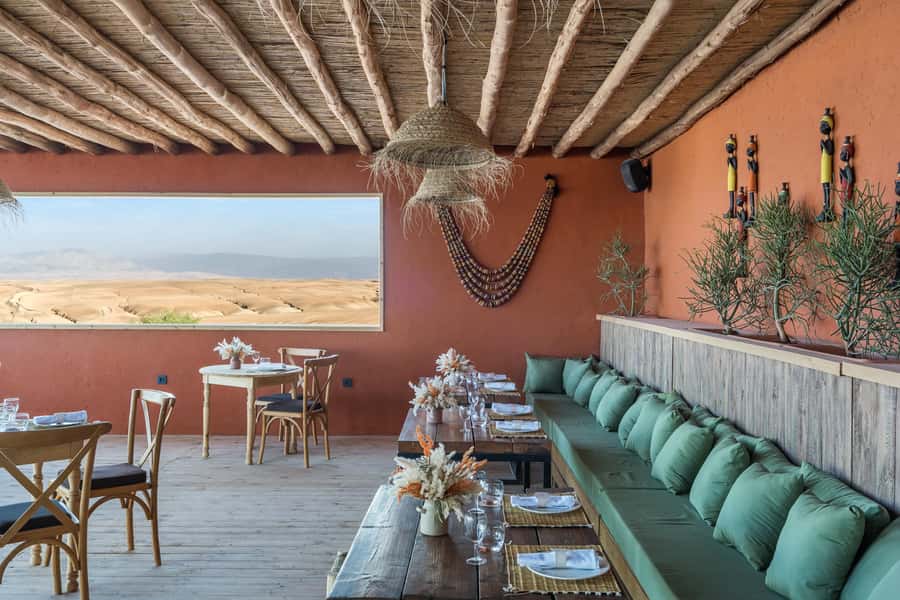 Marrakech: Agafay Desert Inara Camp Pool Day Pass with Lunch - The drive through Agafay: what the van ride gives you