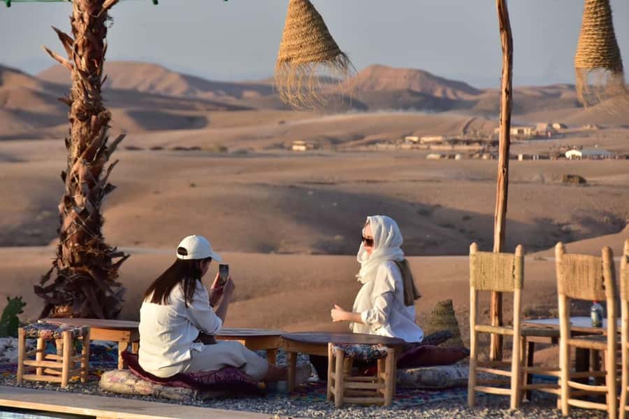 Marrakech: Agafay Desert, Lunch, Camel Ride, & Swimming Pool - Camp Lunch with Tagine, Berber Bread, and Mint Tea