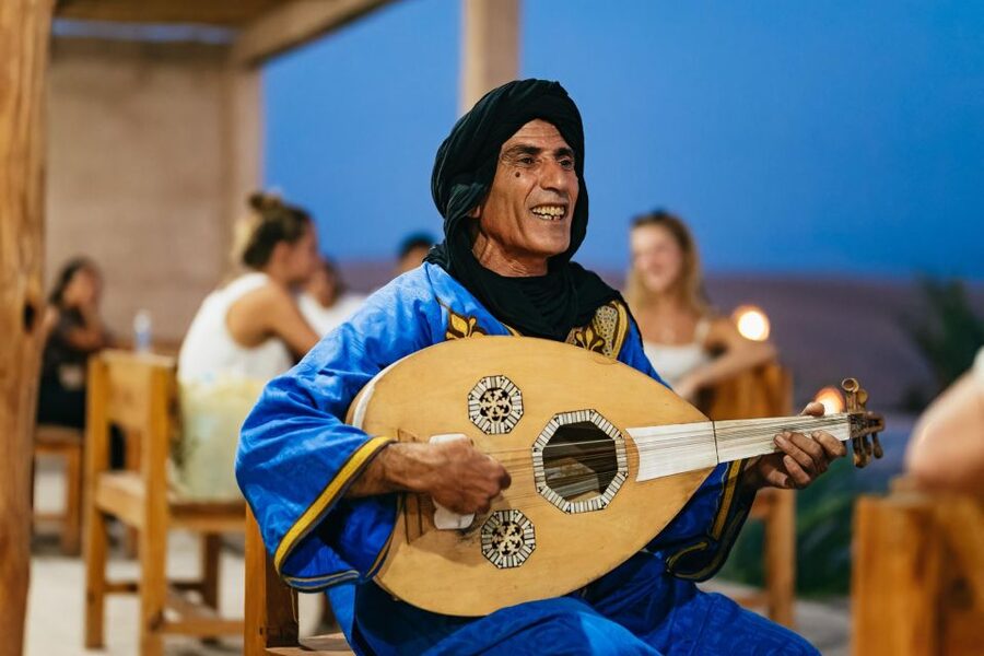 Marrakech: Agafay Desert Pool, Dinner & Live Show Experience - Inside the nomad tent: the dinner is the main event