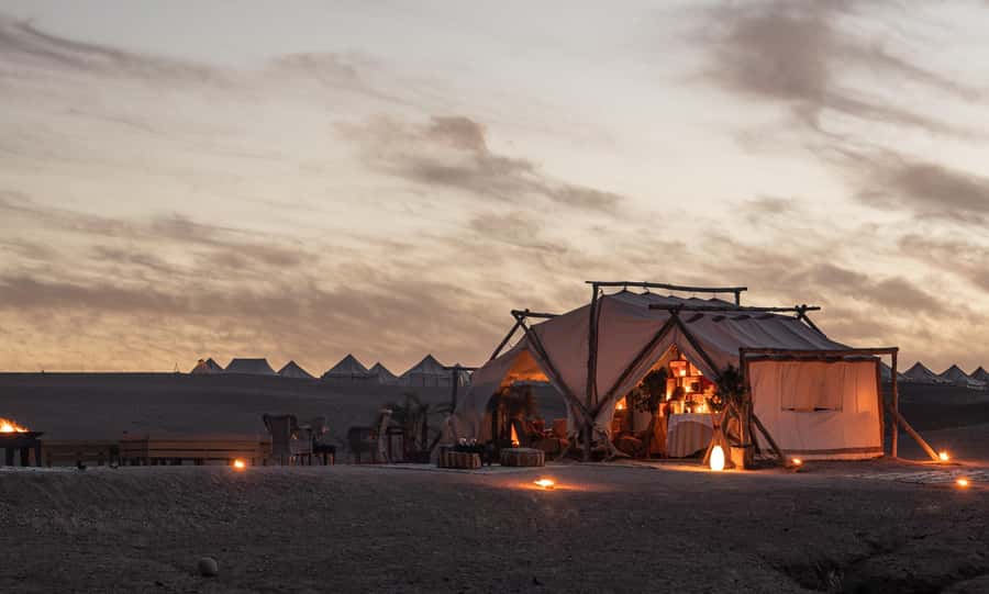 Marrakech: Agafay Desert Private Dinner w/ Music & Fire Show - Your 30-minute camel ride: short, scenic, and not overwhelming