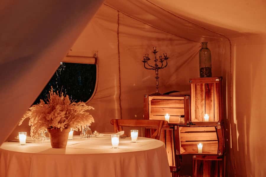 Marrakech: Agafay Desert Private Dinner w/ Music & Fire Show - Dinner under the stars: 3 courses of Moroccan cuisine, with a value check
