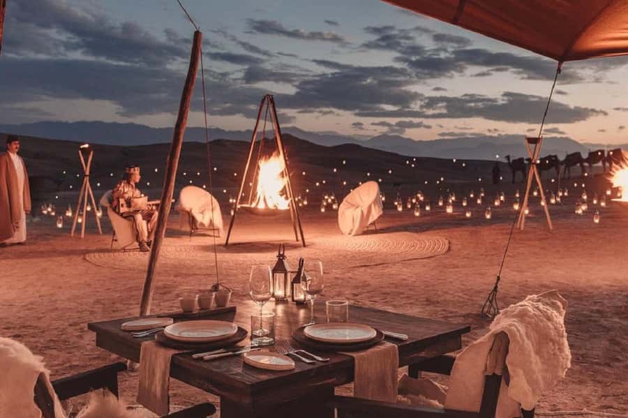 Marrakech: Agafay Desert Quad Bike with Camels & Dinner Show - Agafay Desert at Sunset: What the Night Really Feels Like