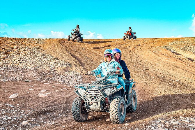 Marrakech: Agafay Desert Quad Biking & Camel Trek & Dinner & Show - Dinner Under a Berber Tent: Traditional Food Plus a Real Night Atmosphere