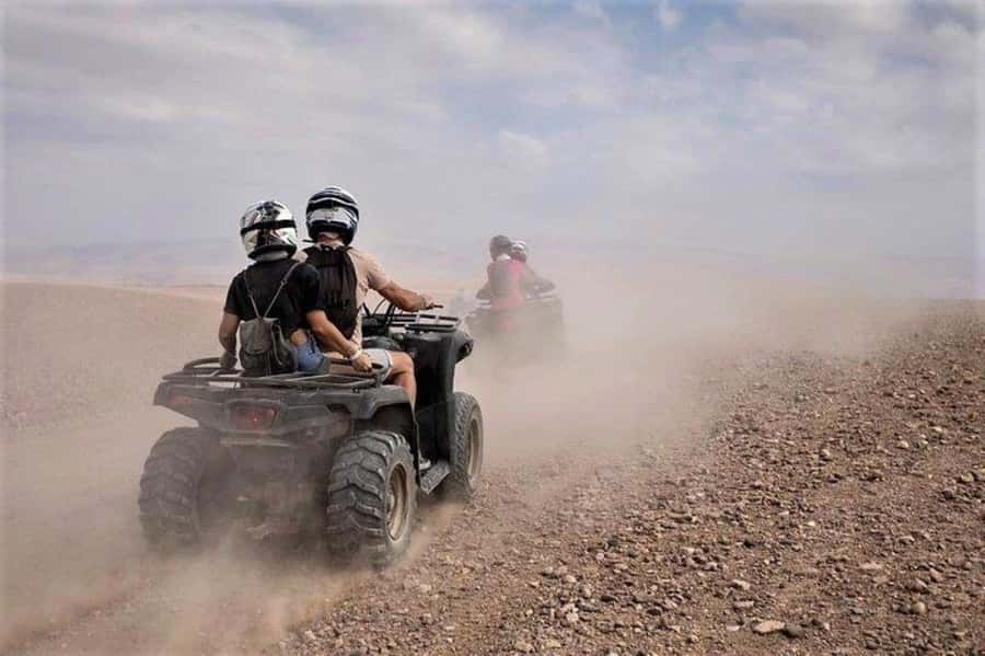 Marrakech: Agafay Desert Quad Biking with Dinner & Show - From helmets to throttle: what the quad biking actually feels like