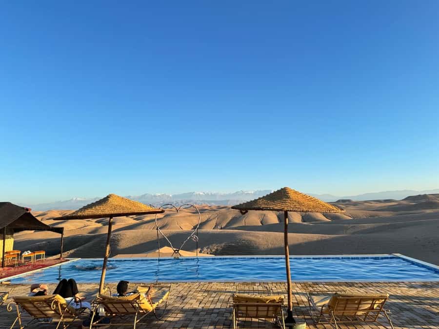 Marrakech: Agafay Desert Quad, Camel or Pool Day with Lunch - The Moroccan meal: mint tea, salads, tajines, couscous, dessert