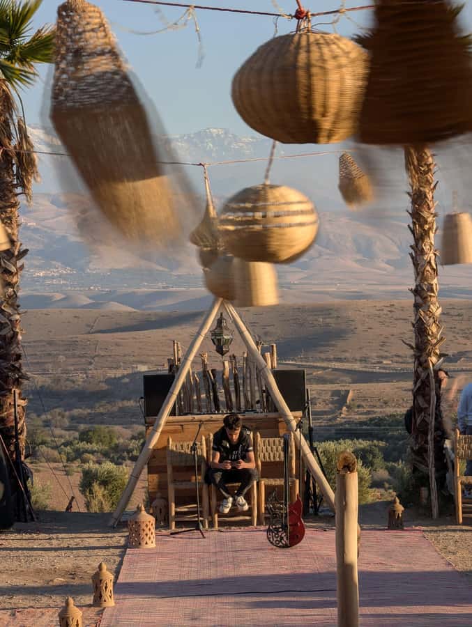 Marrakech: Agafay Desert Quad & Camel Rides, Dinner & Show - Sunset camel ride in the Agafay camp area, brief but photo-ready