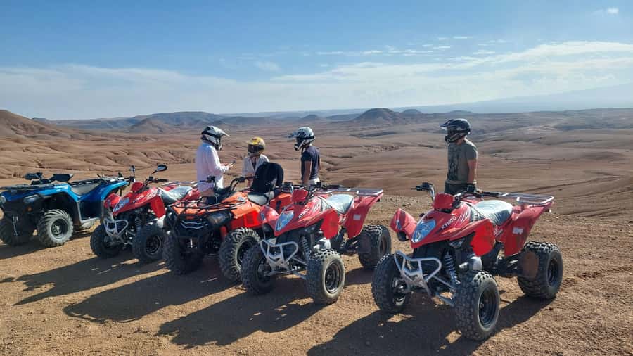 Marrakech: Agafay Desert Quad & Camel Rides, Dinner & Show - Pickup in Marrakech and the small-group flow