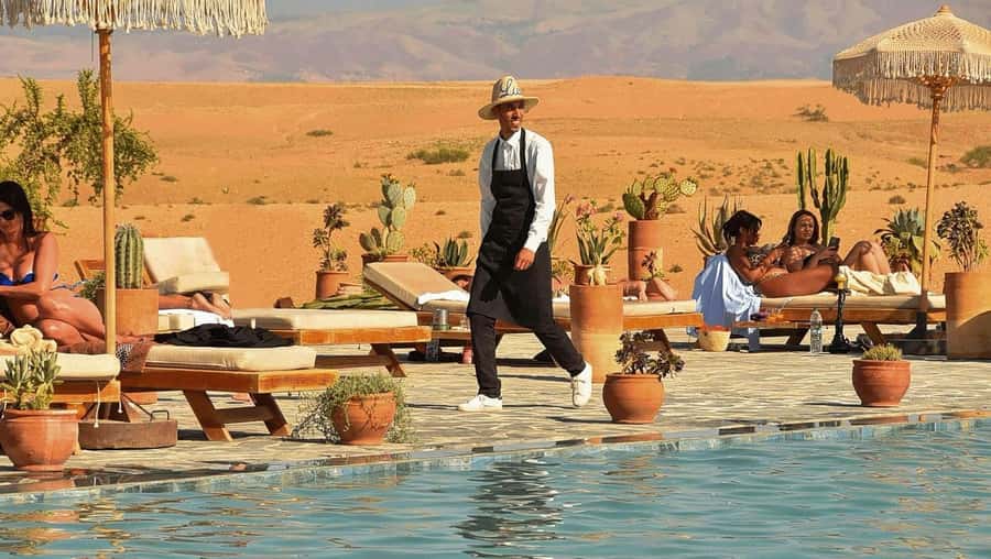 Marrakech: Agafay Desert Quad Camel Rides, Pool, Dinner Show - The desert pool break: a rare included cool-down