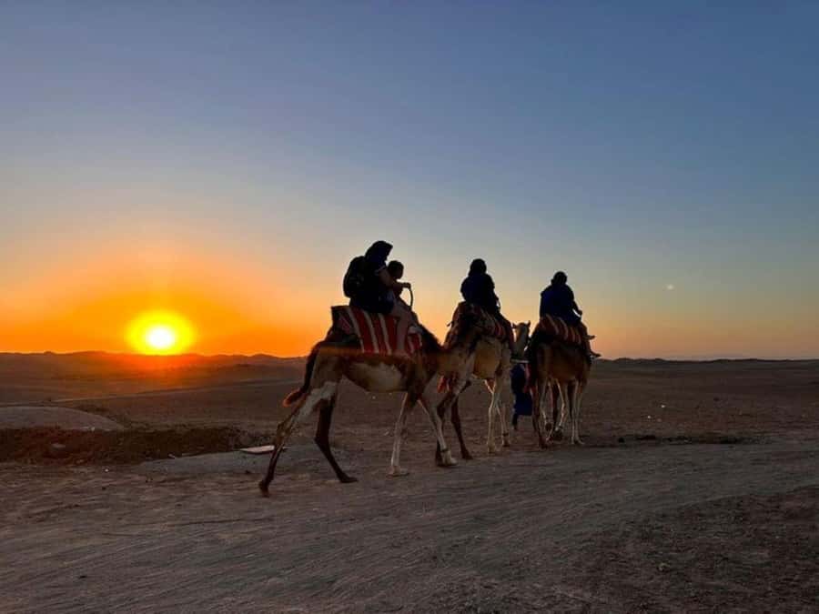 Marrakech: Agafay Desert Trip with Activities and Dinner - Sunset colors, possible swimming break, and night-sky vibes