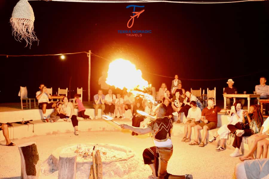Marrakech: Agafay Dinner Show with Quad/Camel Ride and Pool - Fire show and traditional music around the campfire