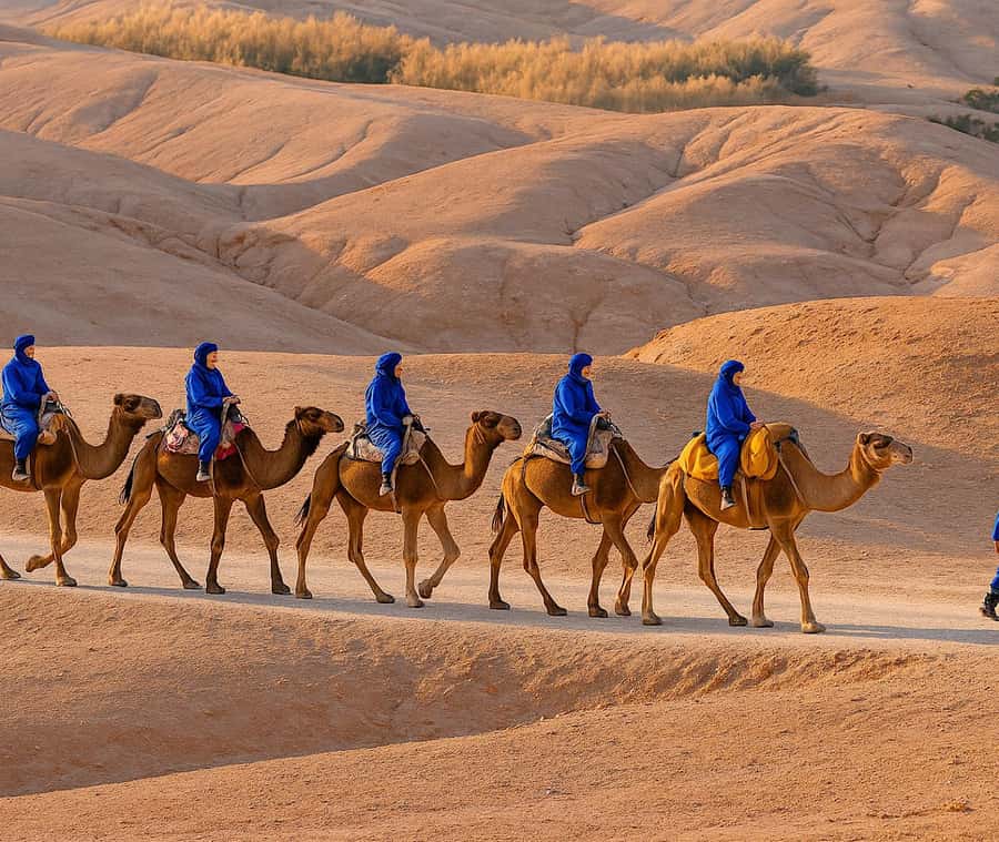 Marrakech: Atlas Mountains & Agafay Desert Tour w Camel Ride - Agafay Desert finish: tea, short camel ride, and a calmer pace