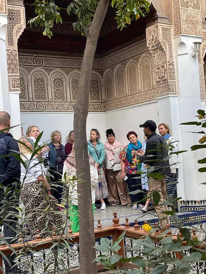 Marrakech: Bahia Palace, Madrassa & Souks Guided Tour - Medrassa Ben Youssef: a Quranic school with architecture you can actually understand