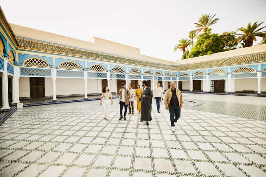 Marrakech: Bahia Palace, Saadian Tombs & Top Highlights Tour - Tinsmiths Square and Bab Agnaou photo moments