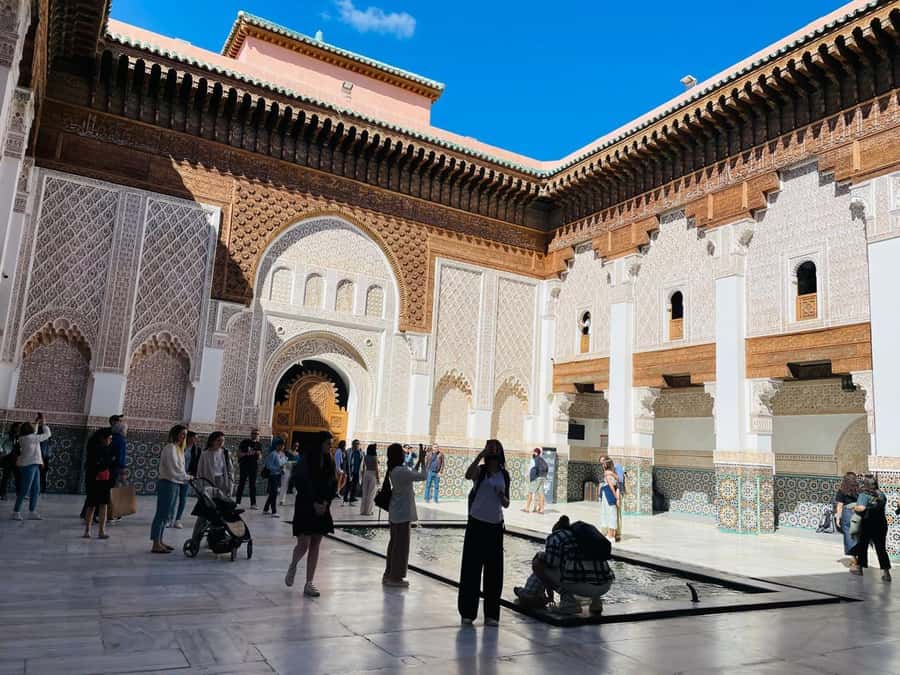 Marrakech: Ben Youssef Madrasa, Dar El Bacha and Medina Tour - Meeting at Cafe Argana, Then Getting Your Bearings Fast
