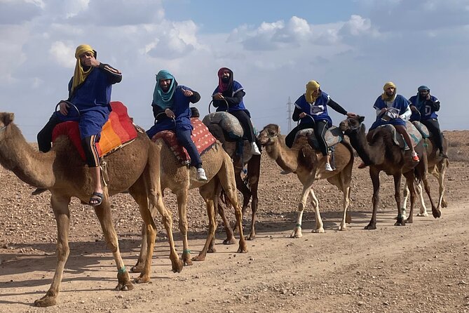 Marrakech camel ride in the palm grove - Tuareg scarf, gandora, and cheich: style with real purpose