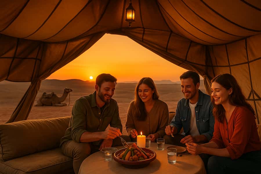 Marrakech: Camel Ride & Sunset Dinner with Fire Show - Pickup around 4:00 PM, plus the drive past the Atlas Mountains