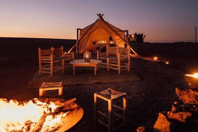 Marrakech: Camels & Quads on Sunset and Luxury Dinner with Show - The camp arrival moment: Saharan clothes, tea, and a quick reset