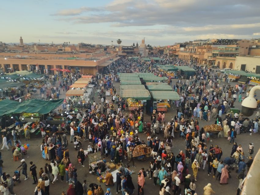 Marrakech City Highlights Tour - Jemaa el-Fnaa: performers by day, street food at night
