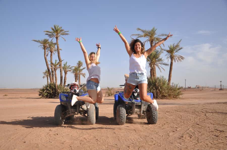 Marrakech: Desert and Palm Grove Quad Tour with Tea - Desert Driving Through Rocky Terrain, Plus Those Photo-Worthy Stops