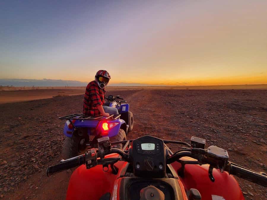 Marrakech: Desert and Palm Grove Sunset Quad Tour with Tea - Marrakech quad sunset tour, the big idea