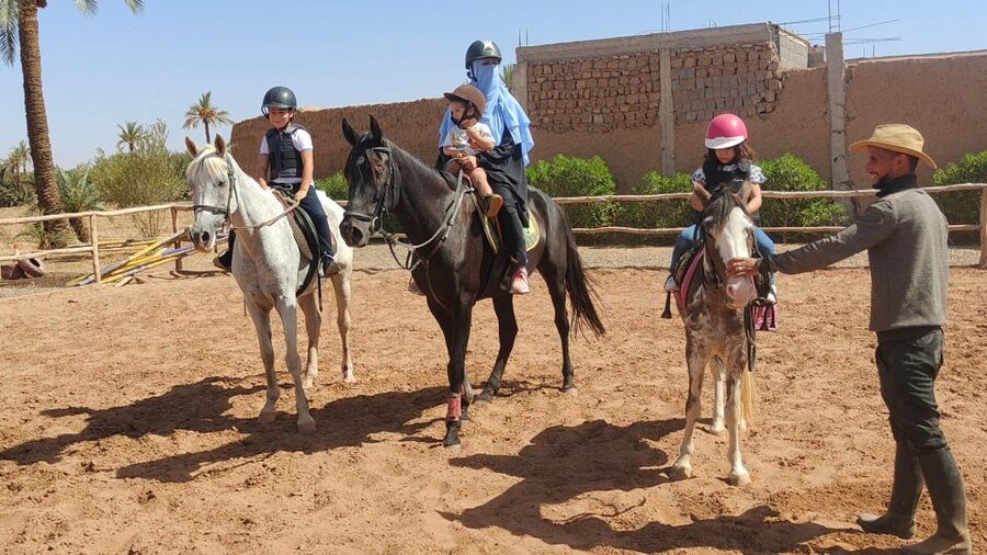Marrakech: Desert and Palmeraie Horse Riding Tour & Transfer - Stables, safety gear, and horse care you can spot quickly