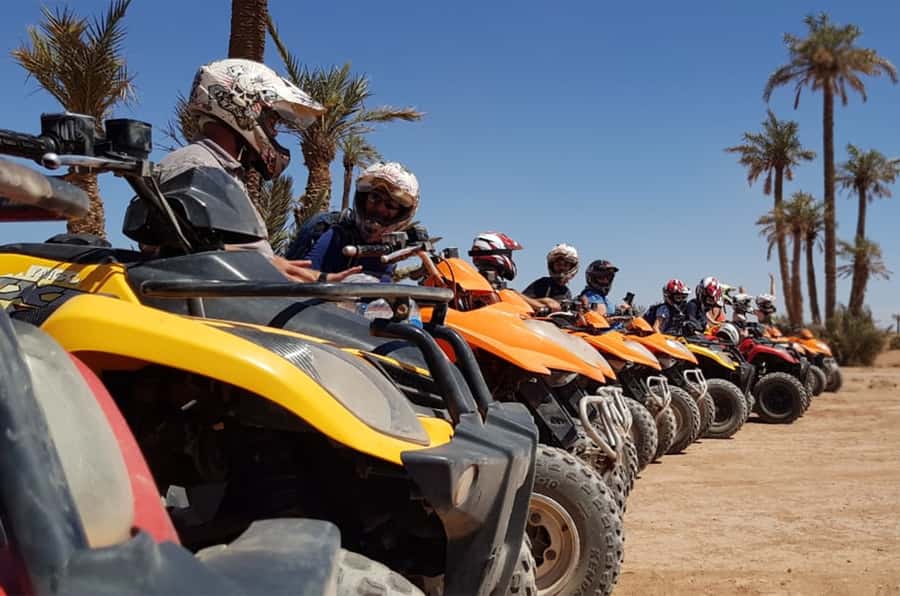 Marrakech Desert & Palm Grove Quad Bike Tour - Midway Moroccan Tea Stop In a Berber Village Setting