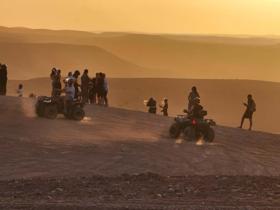 Marrakech Desert Sunset: Quad Biking, Dinner & Fire Show - Agafay Desert quad biking, the 1-hour part that matters