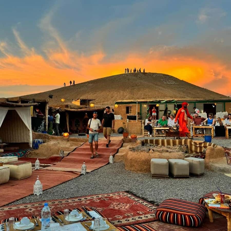 Marrakech: Desert Tour with Dinner, Show and Camel Ride - Takerkoust Dam tea stop, if you want a quick palate reset