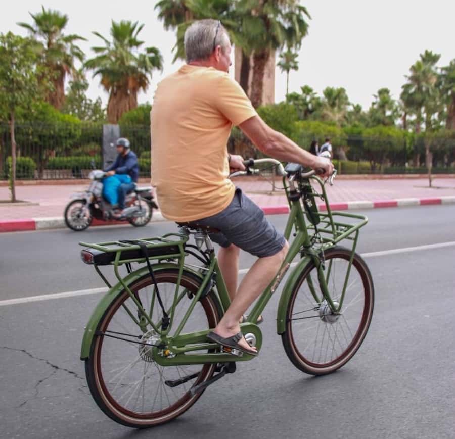 Marrakech : Electric Bicycle City Tour - Koutoubia to Jamaa el-Fna: getting your bearings fast