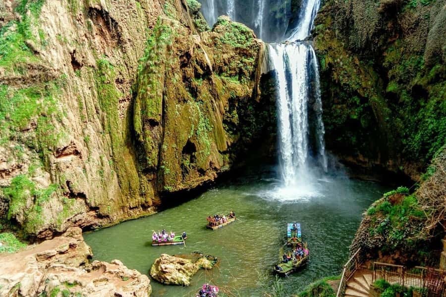 Marrakech: excursion ouzoud waterfall - Boat Cruise Option: The Water-Level View You Can Only Get This Way