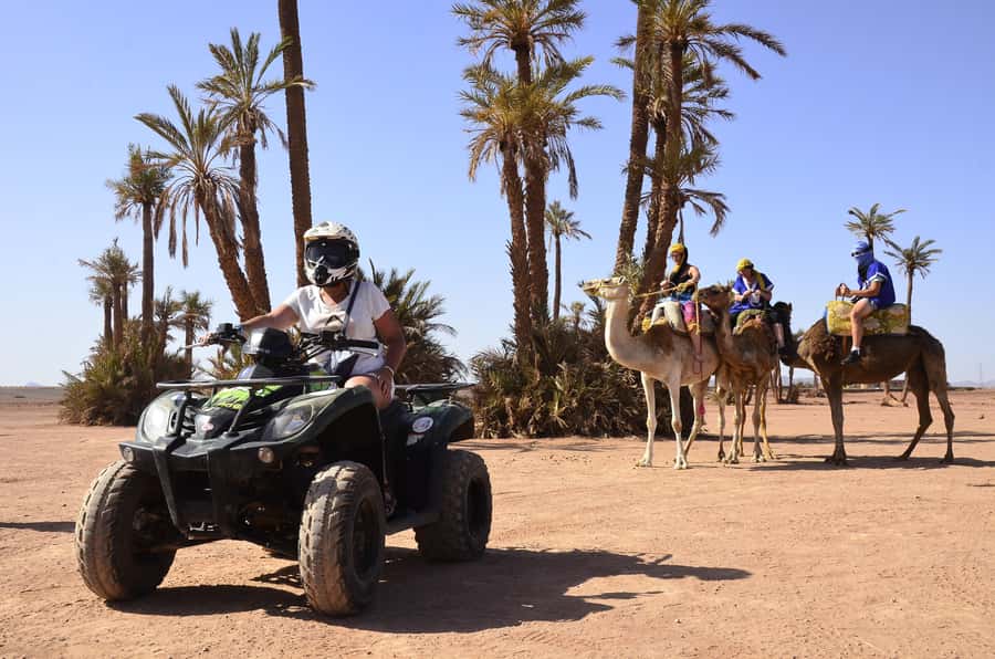 Marrakech:excursion quad in Oasis palm & jbilat desert,tea - The tea stop in Berber villages: not just a break, it sets the tone