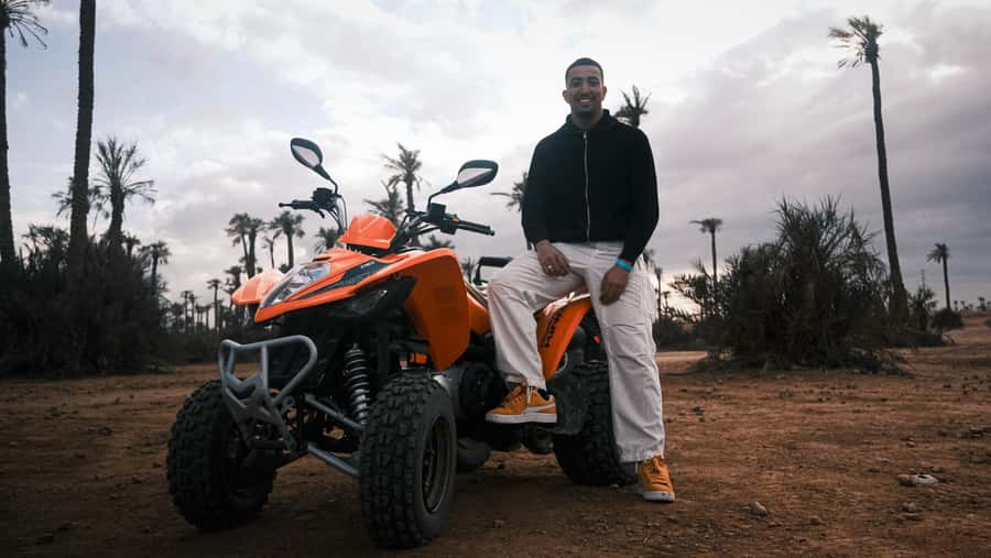 Marrakech:excursion quad in Oasis palm & jbilat desert,tea - Safety, helmets, and the way guides manage first-timers