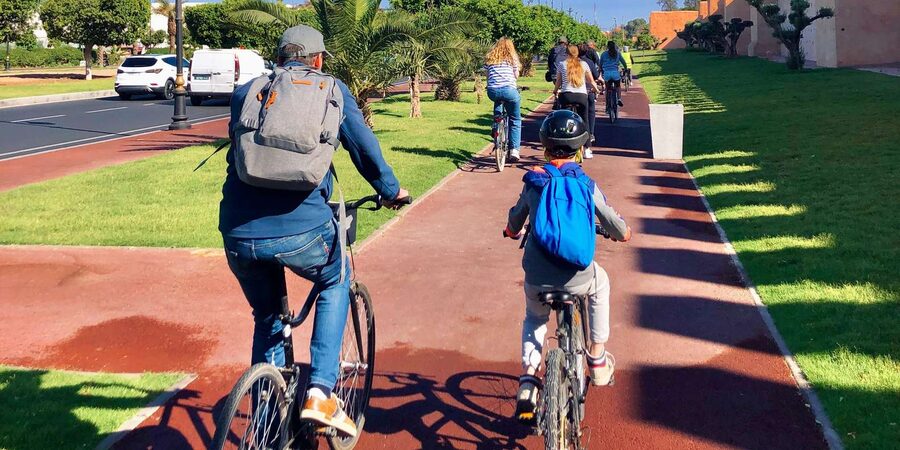 Marrakech:Guided City Cycling Tour - Culture, Colors & Charm - Gueliz: parks, boulevards, station life, and Royal Theater design