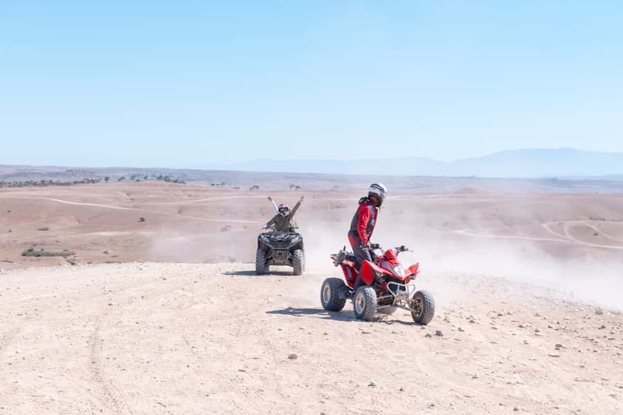 Marrakech: Guided Quad Bike and Camel Ride Tour with Tea - The Quad Ride: Palm Grove Paths, Berber Villages, and Dusty Fun