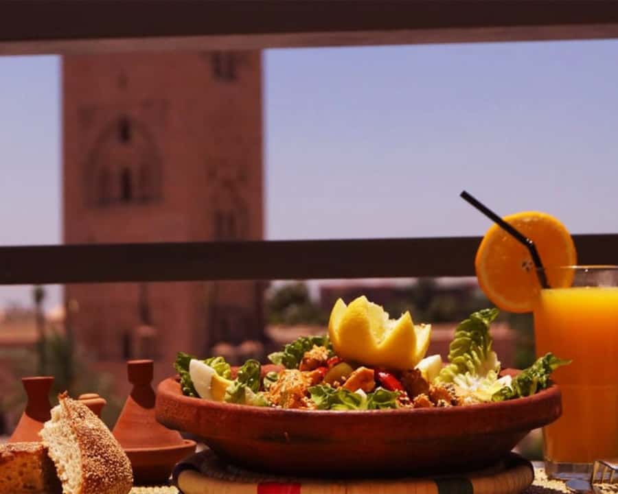 Marrakech: Medina Visit Rooftop Views & Traditional Dining - Rooftop-First View of Marrakech, from the Medina Rooflines
