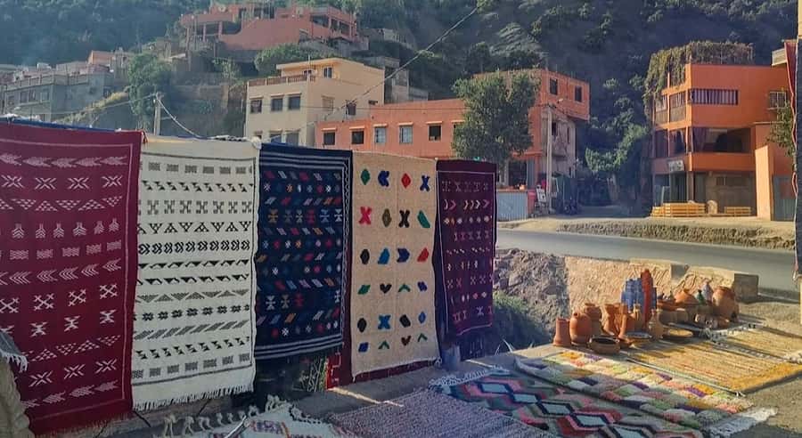 Marrakech: Ourika Valley Waterfalls Hike & Traditional Lunch - Riverside Moroccan lunch: great when it matches your package