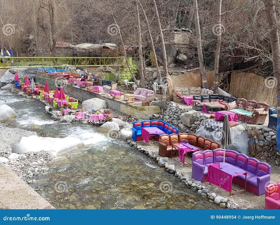 Marrakech: Ourika Valley with guid + lunch +Atlas Mountains - Lunch by the Ourika River: the payoff meal