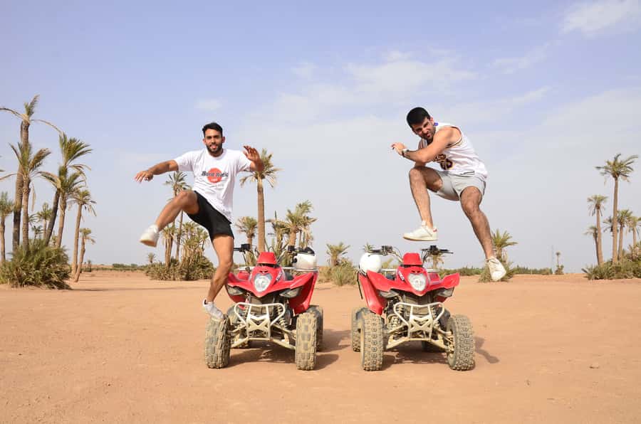 Marrakech: Palmeraie Guided Quad Tour with Tea Break - Safety briefing and first steps on the quad