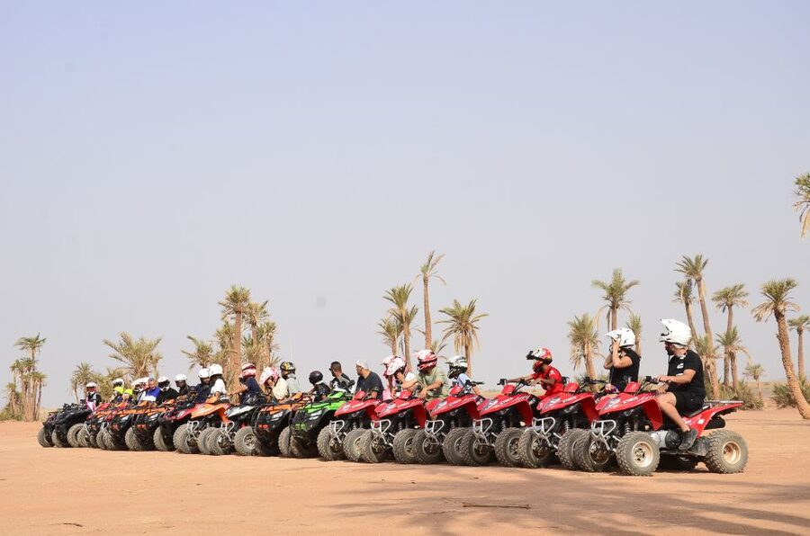 Marrakech: Palmeraie Guided Quad Tour with Tea Break - The second 30 minutes: pacing for mixed riders