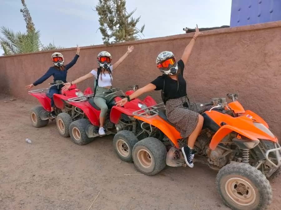 Marrakech: Palmeraie Quad Bike & Traditional Moroccan Spa - Hotel pickup to quad bikes, how the day is paced