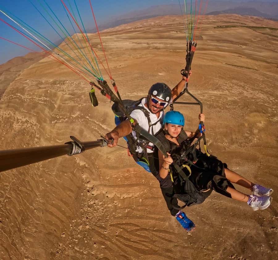 Marrakech: Paragliding over Agafay Desert & Atlas Mnt Views - Landing, Tea, and GoPro: The Moment After the Wind