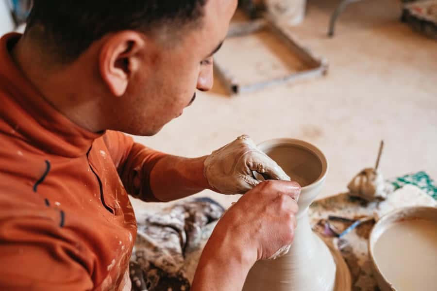 Marrakech: Pottery Workshop - From Shaping to Firing and Glazing: Seeing the Workflow