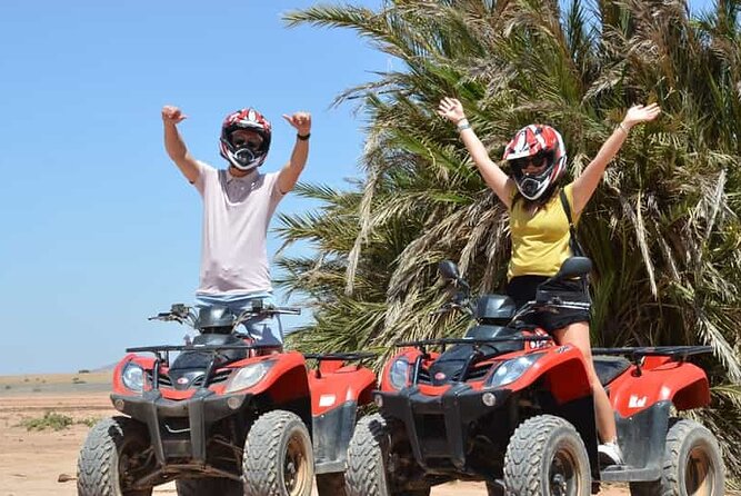 Marrakech Quad Bike Activity in desert palmeraies grove - Moroccan tea break and bread, a pause that actually matters
