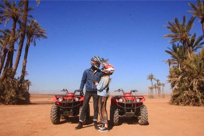 Marrakech Quad Bike Experience with Hotel Pick up and Drop Off - Palmeraie start: turning from city roads into dusty trails