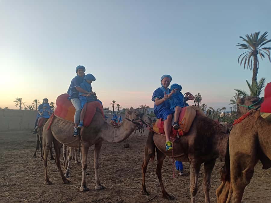 Marrakech: Sunset Camel Ride in the Palmeraie - The camel caravan ride: pace, photos, and what can go wrong