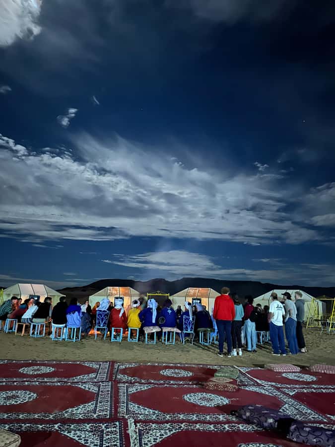 Marrakech to Zagora Desert: 2-Day trip via Ait Benhadou - Sunset camp arrival in Zagora: tea, dinner, and real camp energy