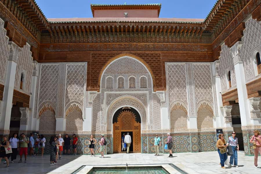 Marrakesh: Bahia Palace, Ben Youssef Medersa & Secret Garden - Souk Semmarine and the Medina Workaday Reality