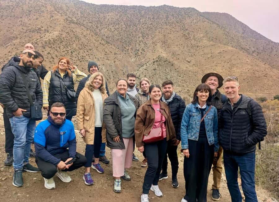 Marrakesh: Ourika Waterfalls, Atlas Mountains, Lunch + Guide - Atlas Mountains views on the way in: red earth, green valleys, camera stops